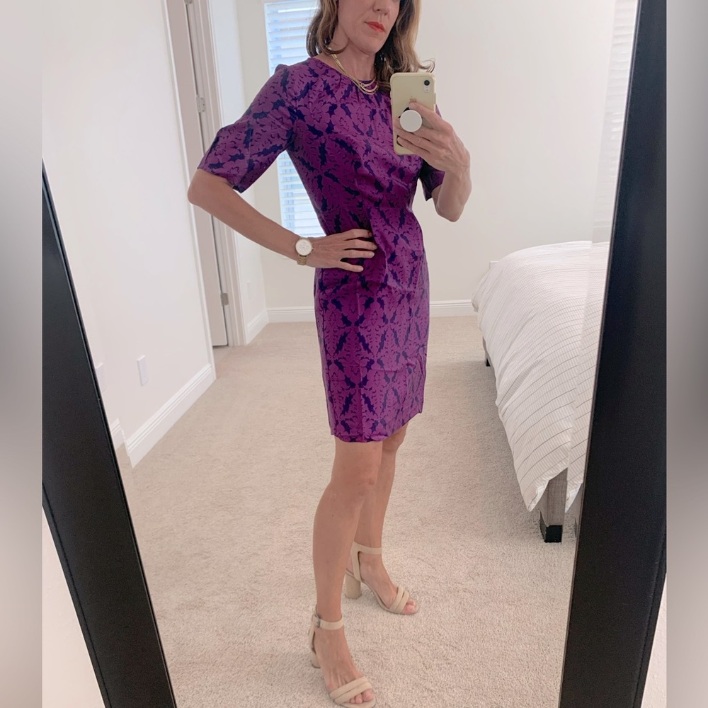 Banana Republic Patterned Silk Dress SZ 4